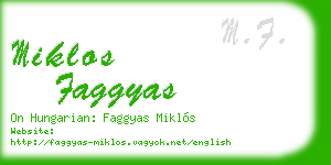miklos faggyas business card